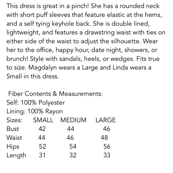 Entro pink cinched adjustable waist dress worn once! Double lined small - Picture 3 of 4